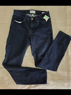 Frame Denim Skinny Jeans in Dark Blue